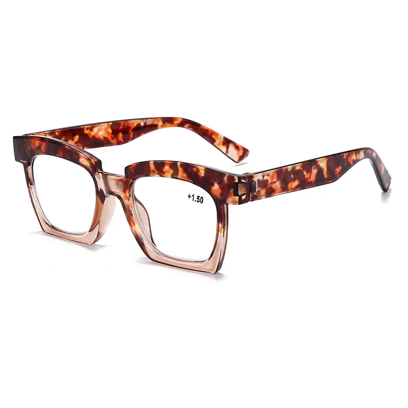 Oversized Square Reading Glasses Women Men Hyperopia Eyeglasses Prescription Diopter Eyewear +1.5 +2 +2.5 +3 +3.5 3