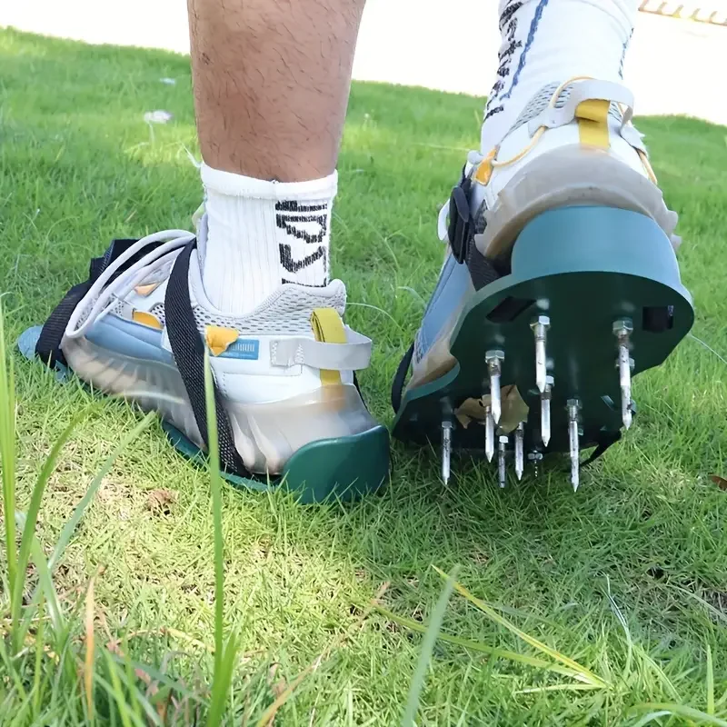 1Pair Garden lawn aerator shoes Spike Shoe Garden Lawn Aerator Garden Yard Grass Cultivator Scarification Nail Tool Tools