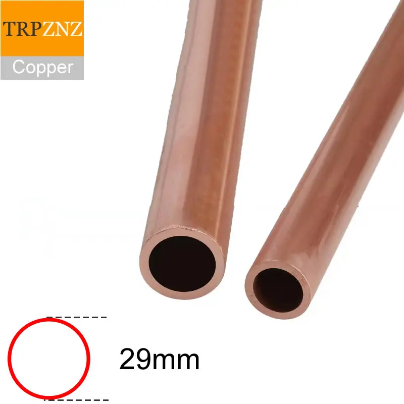 

T2 copper tube OD29 outer diameter 29mm wall thick 1mm 1.5mm 2mm copper pipe Capillary Hollow copper tube Factory outlets