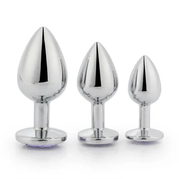 Runyu Toys for Adults Plug Anal Sex Metal Butt Plug With Jewelry Erotic Toys Mini Vibrator Anal Plug Private Good for Men/Women 4