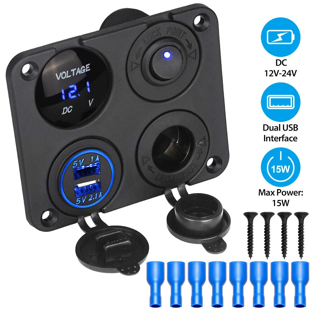 12-24V ڵ Ʈ  4  г  USB ڵ ,    ÷ а ġ ڵ ׼