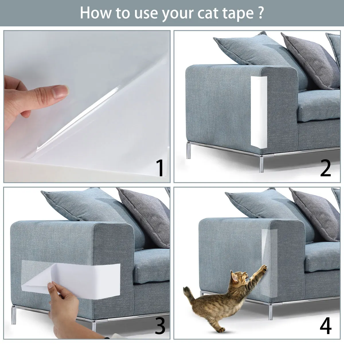 Title 7, Cat Scratcher Sofa Scraper Tape Scratching Post...