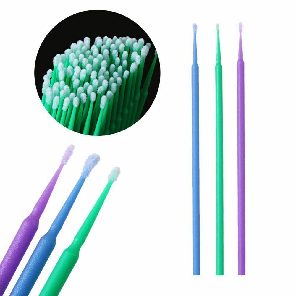 100 Pcs 페인트 브러쉬 페인트 터치 업 펜 일회용 치과 작은 팁 어플리케이터 스틱, 자동차 유지 보수 도구
