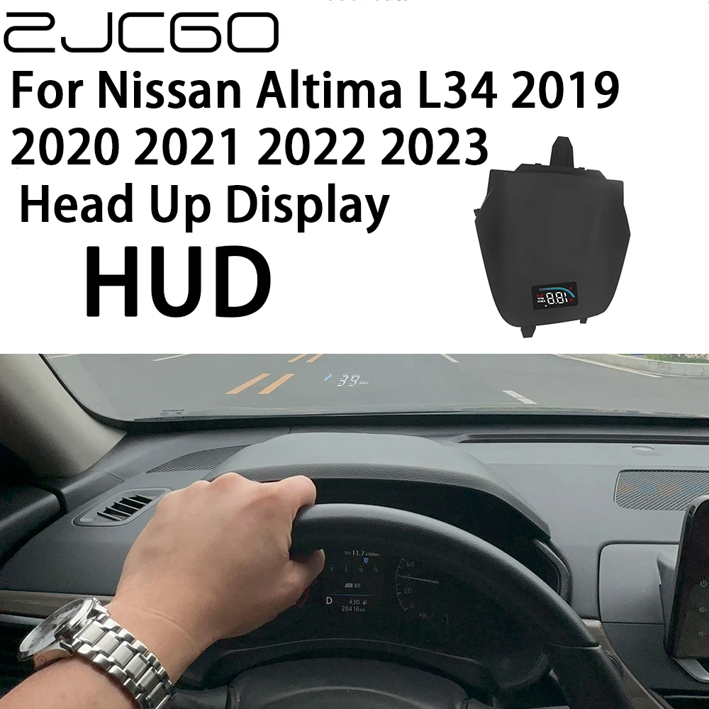 ZJCGO Auto HUD Display Car Projector Alarm Head Up Display Speedometer  Windshield for Nissan Altima L34 2019 2020 2021 2022 2023