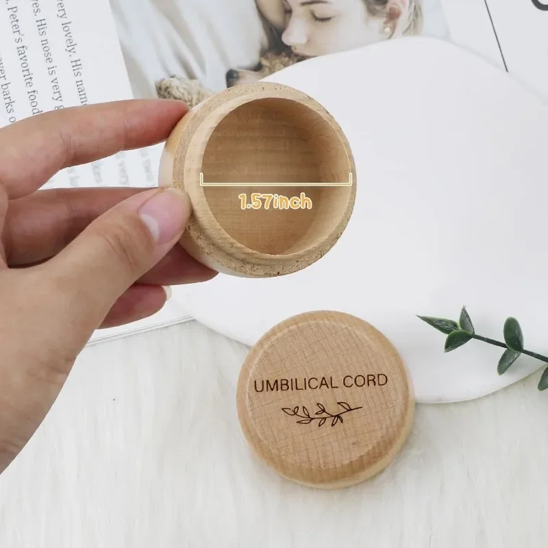 Wooden memorial box Wooden baby fetal hair/umbilical cord memorial box carved memorial box newborn christening baby gift