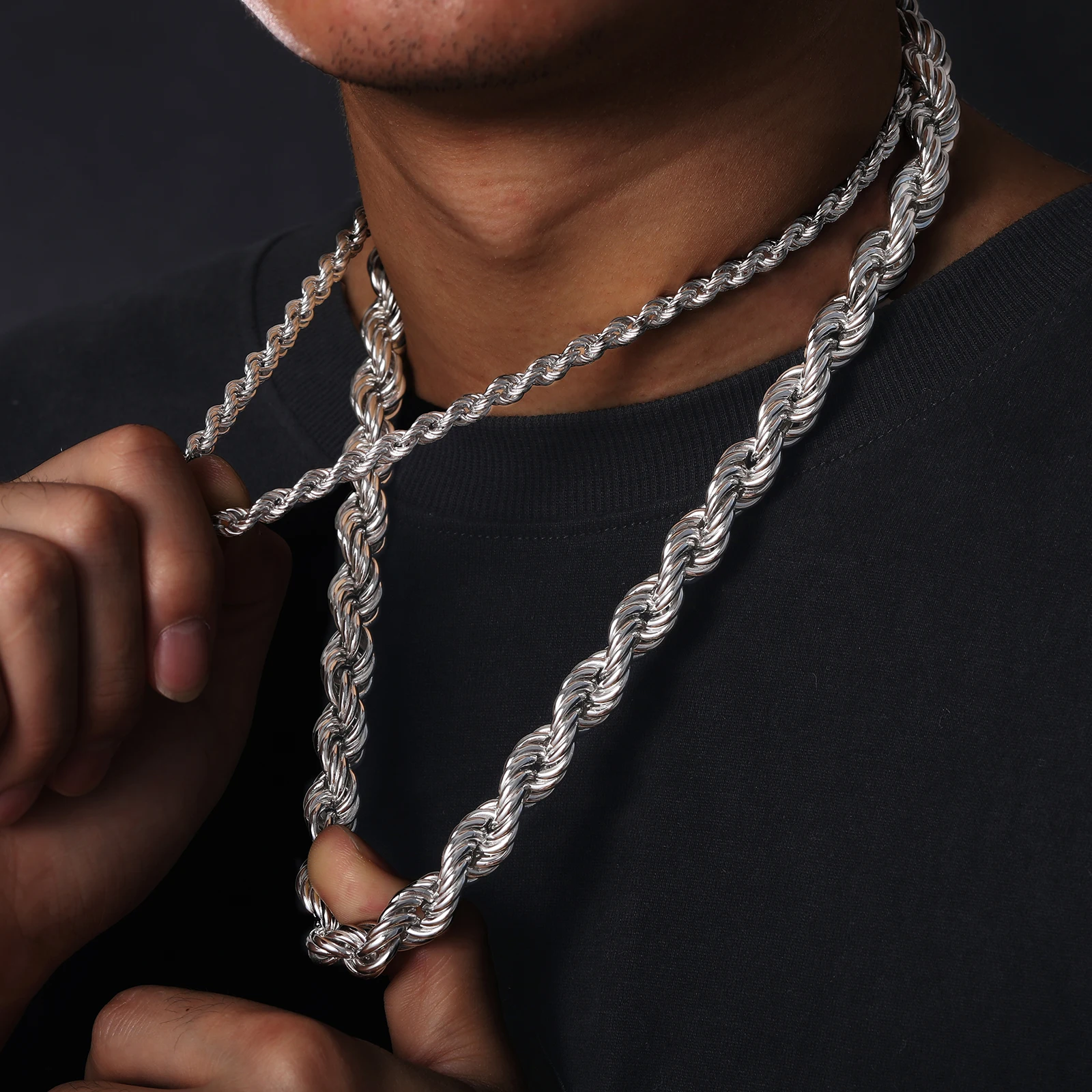 Heavy 925 Sterling Silver Classic Twisted Rope Chain Bracelets For Man Woman Moissanite Hip Hop Punk Wedding Party Fine Jewelry S1e5b3df4ccef460a9a5641013e17d31e1