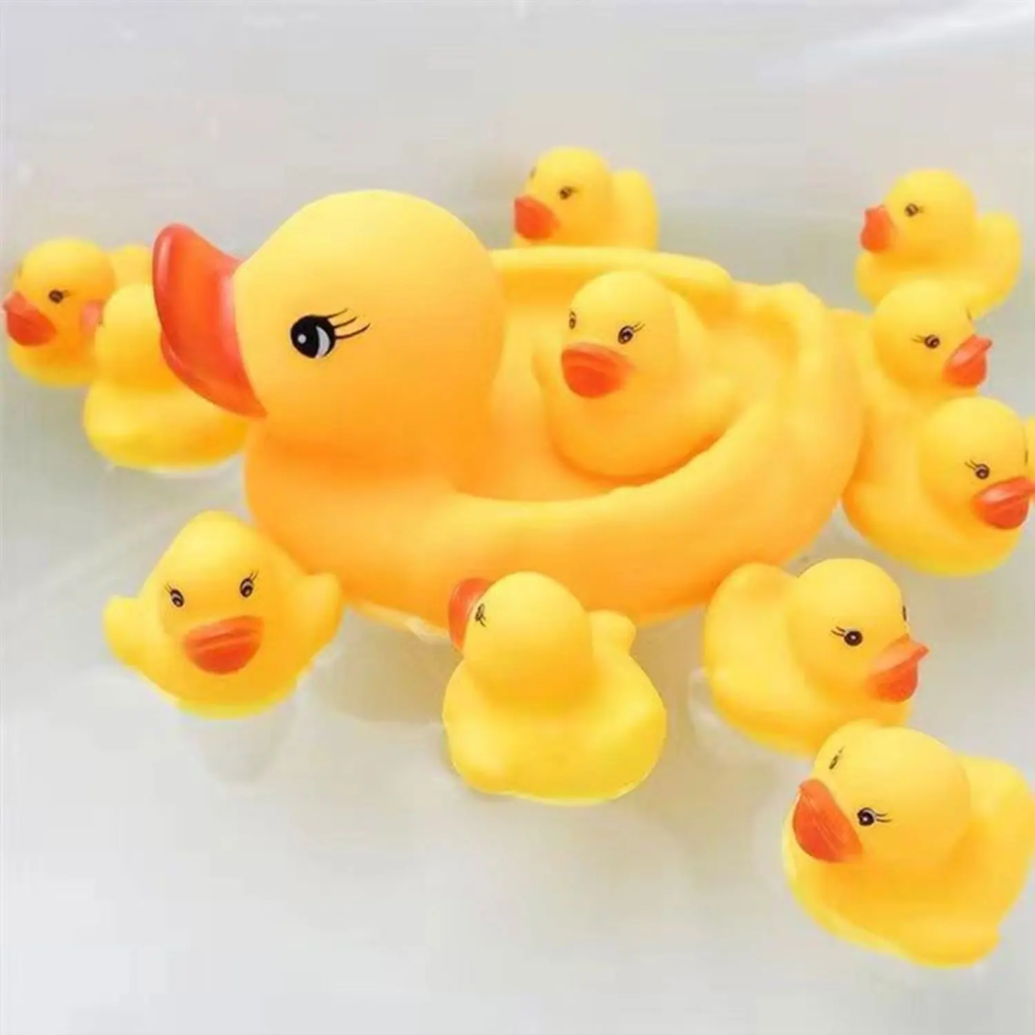 Mini cute Yellow Duck bath toy, children's pool water toy, birthday gift, waterproof windup toy 3