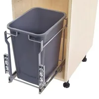 ถังขยะที่ซ่อนอยู่ตู้ในครัวเรือนถังขยะแบบฝังประเภทลิ้นชักเครื่องมือทําความสะอาดห้องครัว Morden ถังขยะความจุสูง 1