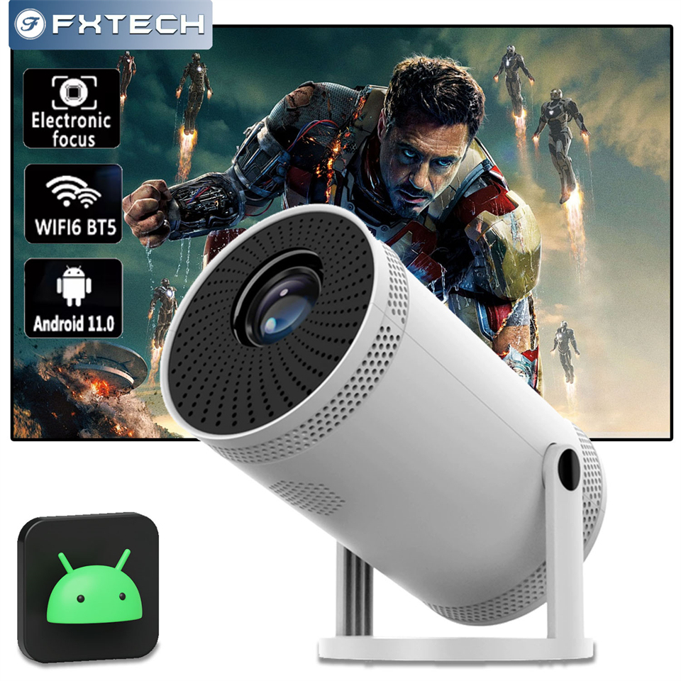 Fxtech 4K Full HD Projector FHD FY300 Android 11 WiFi6 3D Home Theater TD80 Portable Beam Projector Meeting Video Movie PK HY300