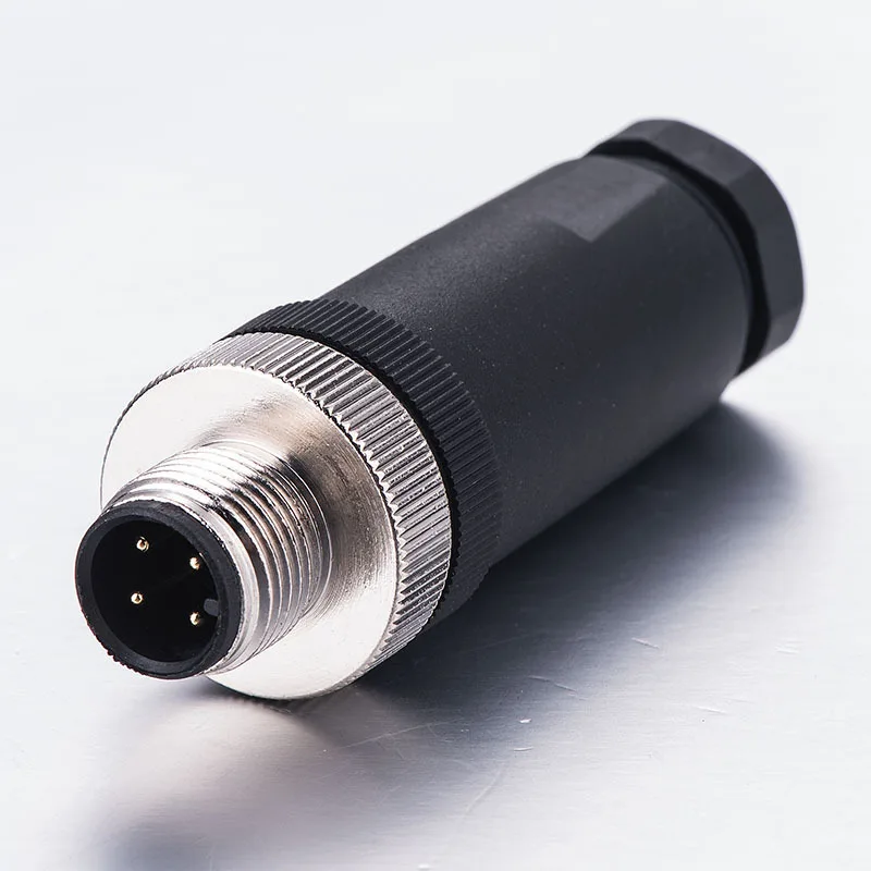 Waterproof 4-Pin Sensor Connector with Screw-Threaded Coupling
