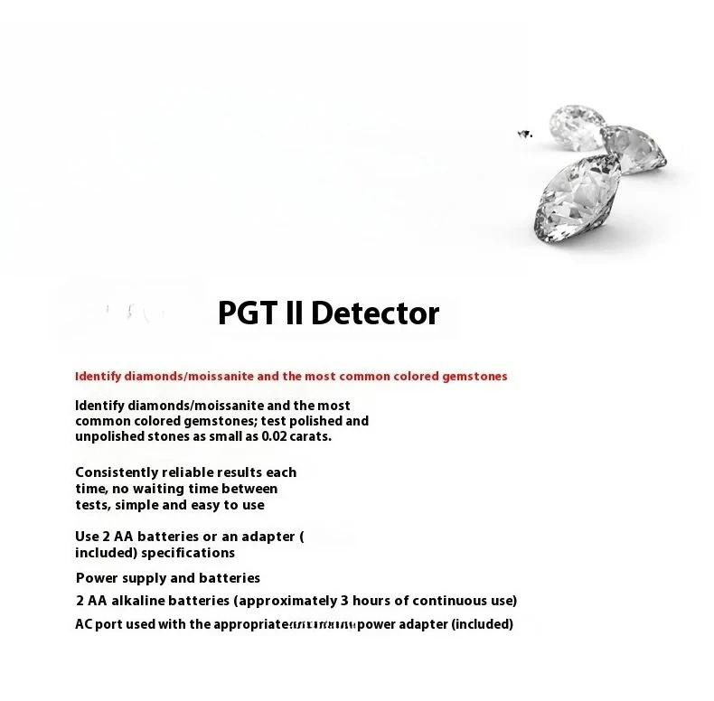 Gem Tester PGT II Colored Gemstone Testers Estimator Display Gemological Testing