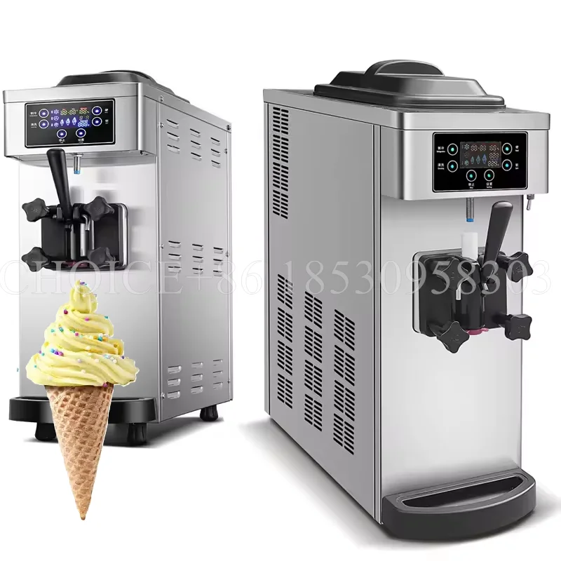 Commercial Portable Desktop Single Head Fully Automatic Gelato Soft Serve Machine Soft Rolled Ice Cream Restaurant Household Use