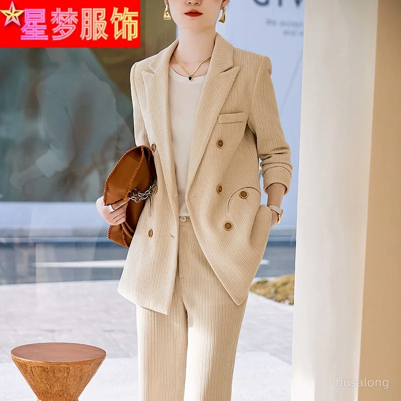 

2023 New Long Sleeve Business Wear Temperament Women's Clothing Business Formal Wear Suit Fashionable Jacket Interview Sales Wor