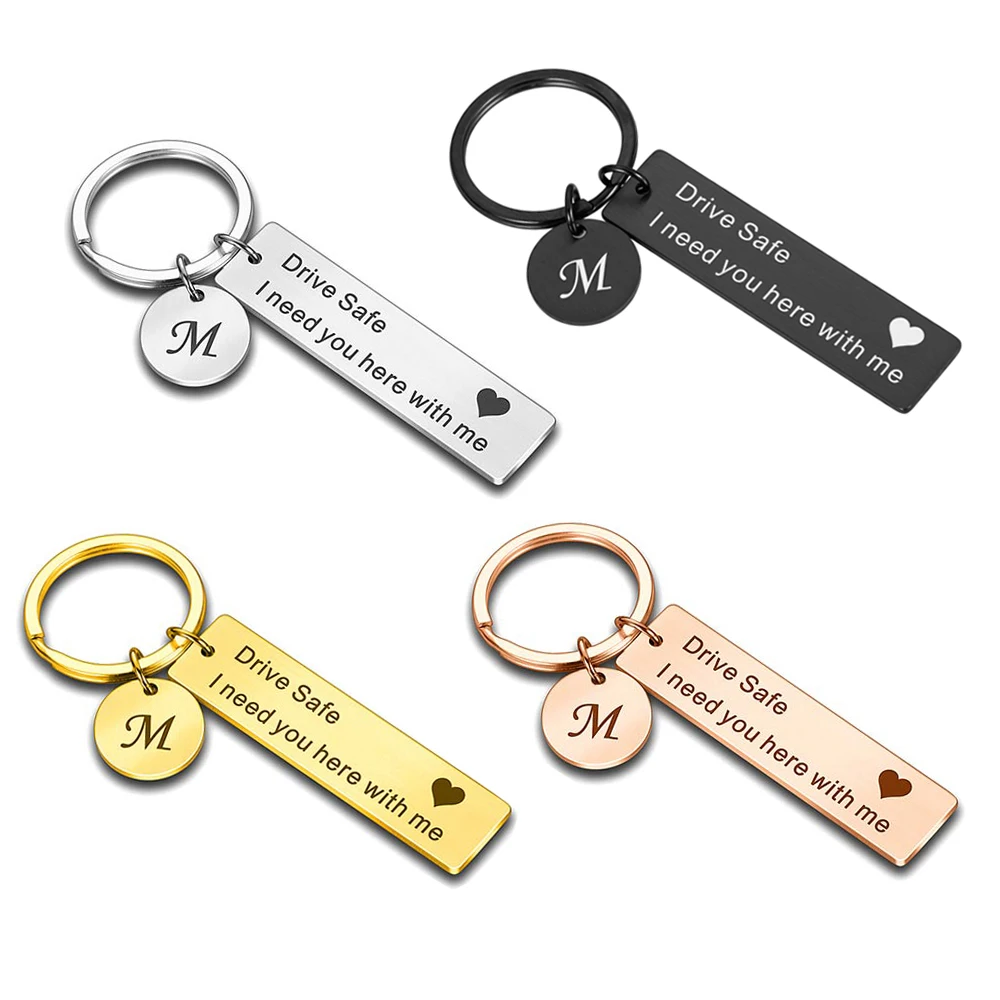 Drive Safe Keychain 26 Letter Keychain Drive Safe I Need You Here With Me Gifts For Christmas Birthday Gifts 