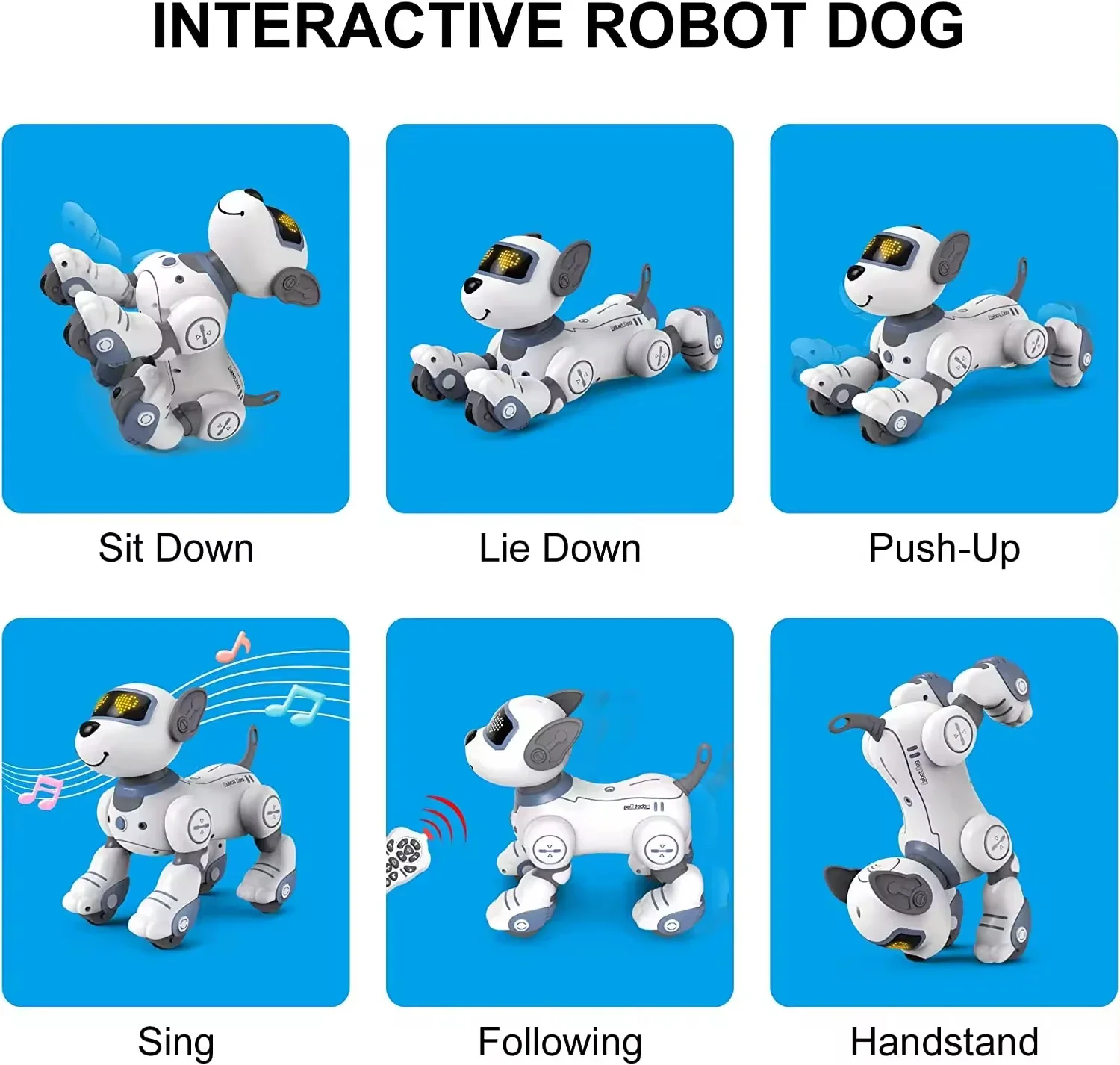 RC Dog Robot intelligent Singing  Smart Action IR Induction  Gesture Dancing Touch-sense Kids Remote Control Electric Toys Gift 5