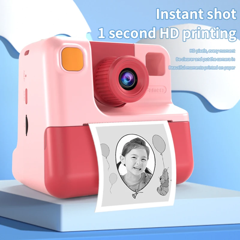 Kids Instant Camera Print Camera digital camera For Children 1080P HD Digital Photo Paper Child Toy For Christmas Gift