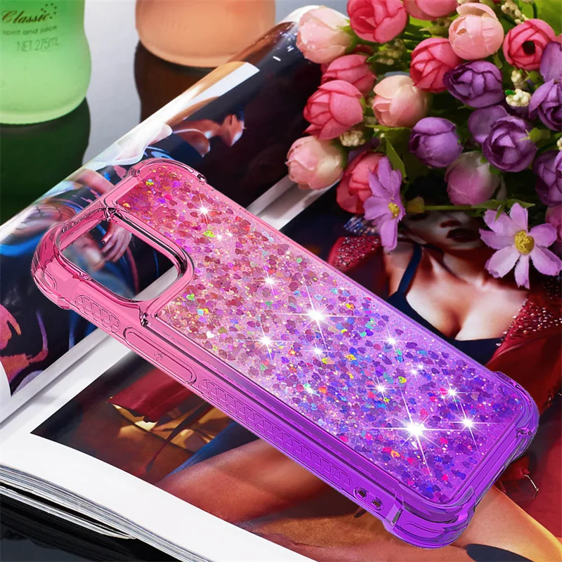 Gradient Color Flow Sand Phone Case - Fashionable Anti-fall Soft Cover