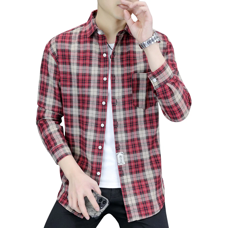 قميص رجالي بشكل مربعات