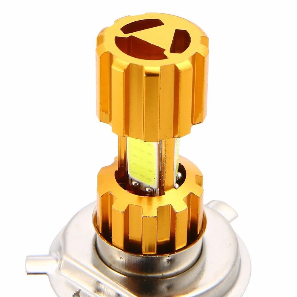 Motorcycle Headlight 1pcs 12V H4/HS1 H6/BD20D 18W LED 3 COB 2000LM 6000K Hi/Lo Beam White Light