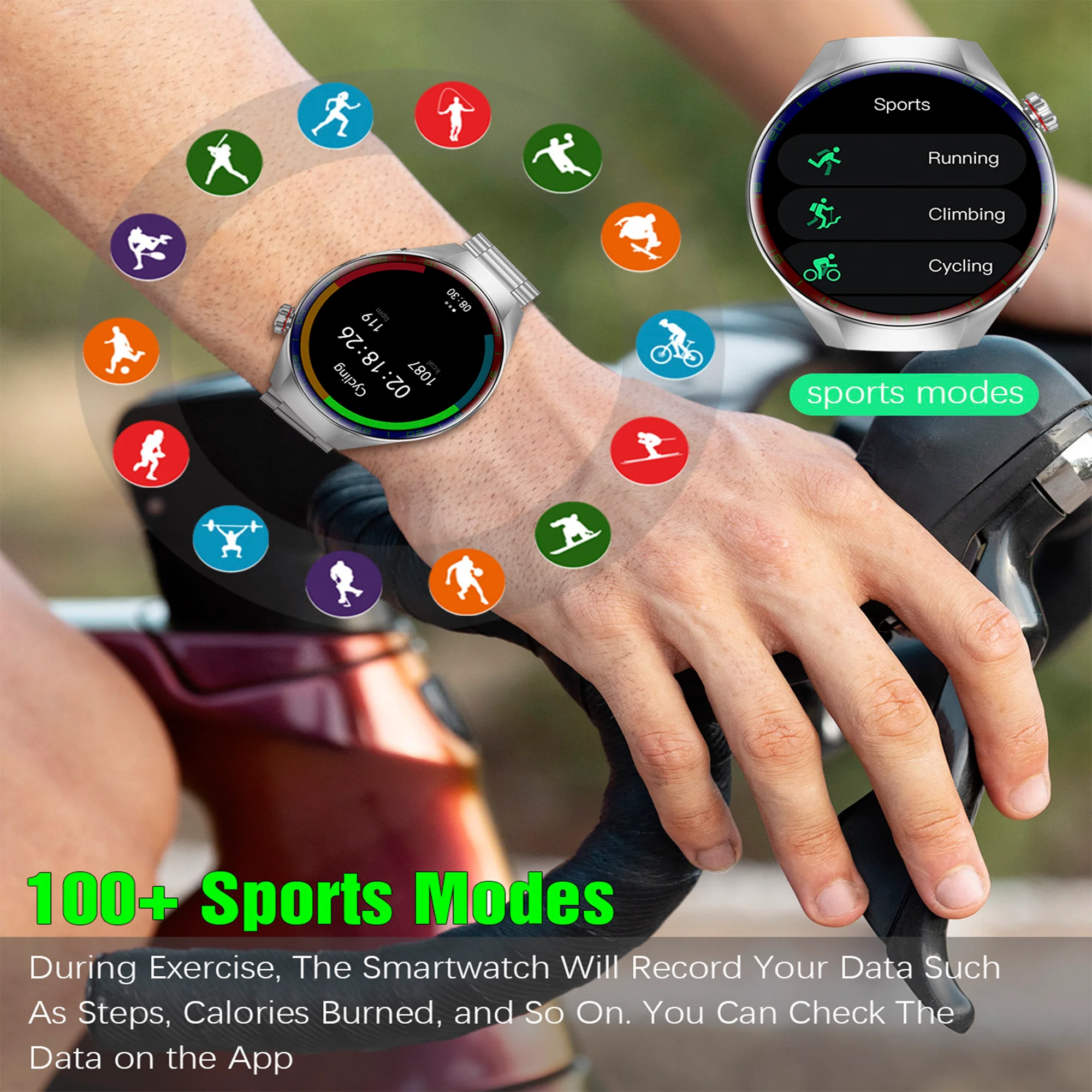 2025 nieuwe heren GPS Outdoor Fitness Smart Horloge 1.75-inch AMOLED Scherm Hartslagmeter Bluetooth Oproep IP68 Waterdicht - Afbeelding 4