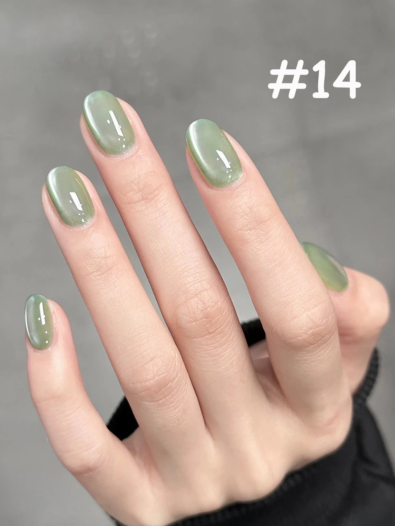 1-24pcs WS Spring Summer Ice Transparent Green Pink Blue Glass Bead Cat Eye Gel Nail Polish Nail Salon 2025 Popular Gel Nail Art