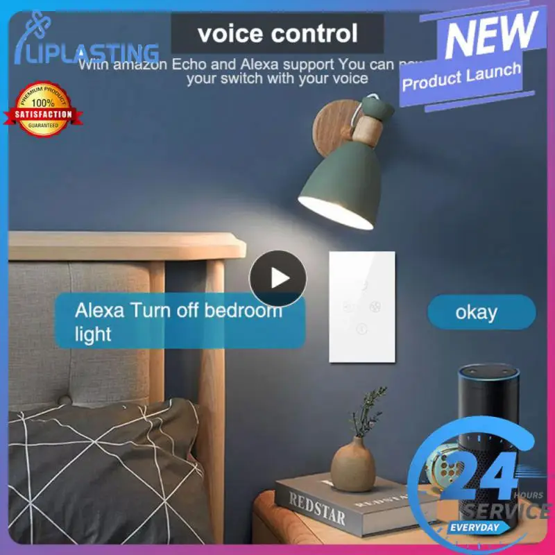 

Умный выключатель с таймером, складной выключатель для потолочного вентилятора с поддержкой Wi-Fi и приложения Tuya, ЕС/США, работает с Alexa Home