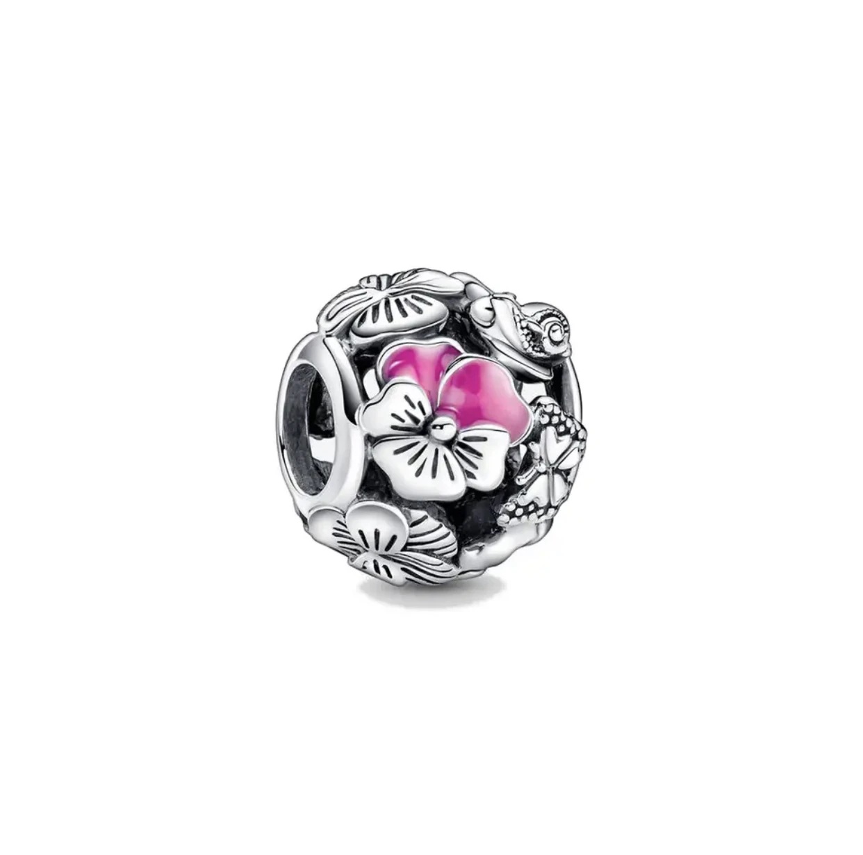925 Sterling Silver Sweet cute boy Girl Love Pink heart Robot DIY beads fit snake bone charm bracelet feminine jewelry gifts silver jewelry