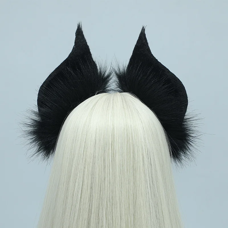 Diadema Con Orejas De Murciélago Para Cosplay - Poliéster, Tamaño Oreja 20x12x11 Cm, Para Fiestas, Halloween, Disfraces Y Fotografías