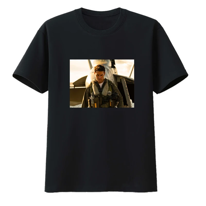 

Movie Top Gun Cotton T-Shirts Tom Cruise Short Sleeve Tee Men Pride Summer Valorant Men's Clothing Tops Y2k Streetwear Humor