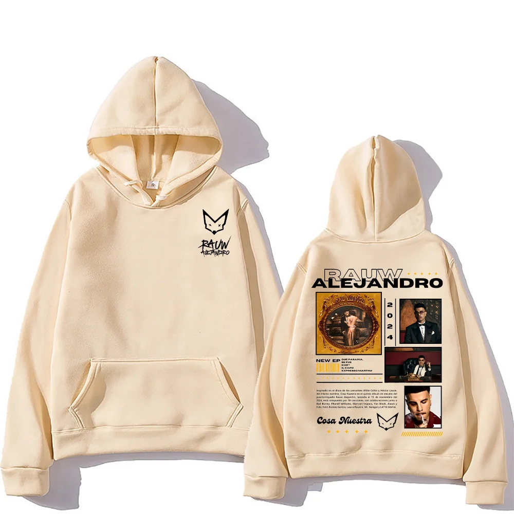Rauw Alejandro New Hoodie Fanshion Printing Sweatshirt Autumn Unisex High Street Loose Clothing Tends Classic Versatile Pullover 3