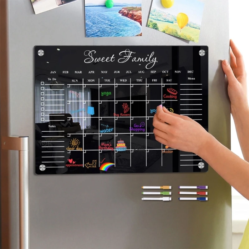 

Магнитный календарь на холодильник, еженедельник, магнитный календарь, классная доска, доска для списка дел для холодильника,