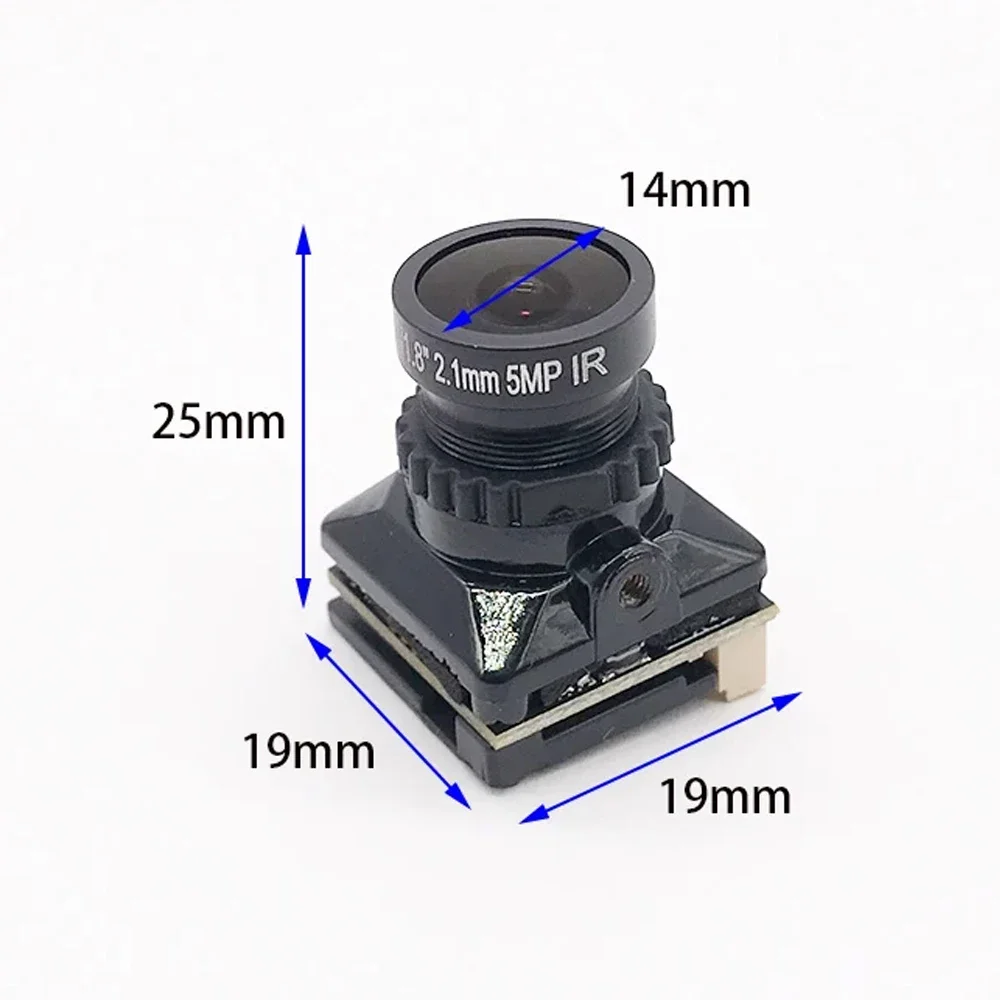 Mini caméra FPV B19 19x19mm 1500TVL CMOS 1/3'' 2.1mm WDR faible luminosité OSD 5-36V