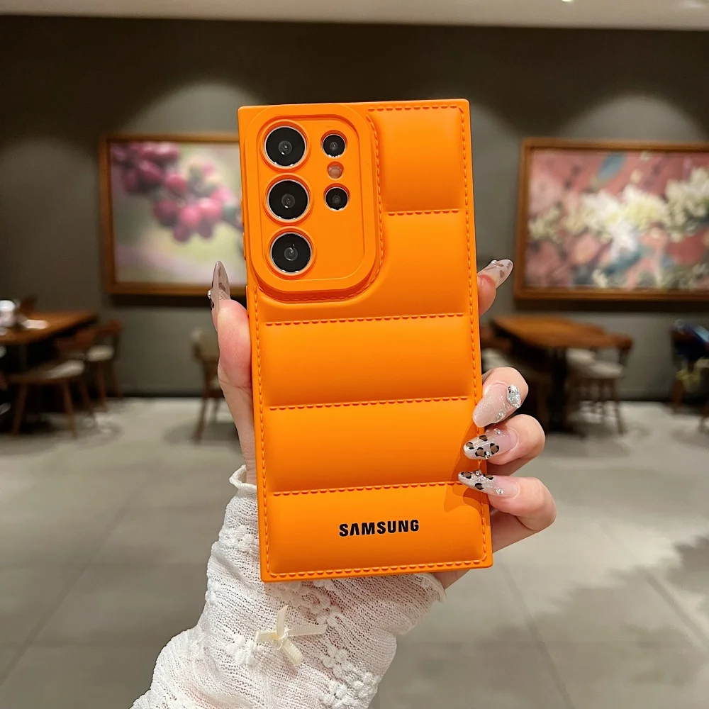 Luxuriöse Daunenjacken-Schutzhülle für Samsung S26 Ultra S25 S24 S23 S22 Ultra S26Plus S24 FE A56 A36 A17 A26 A15 Cover – Detail 8