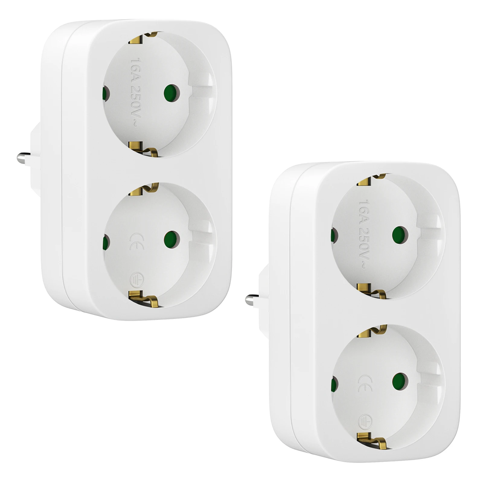 2-in-1 portable travel adapter plug socket adapter, high flame-retardant material travel household expansion socket 1