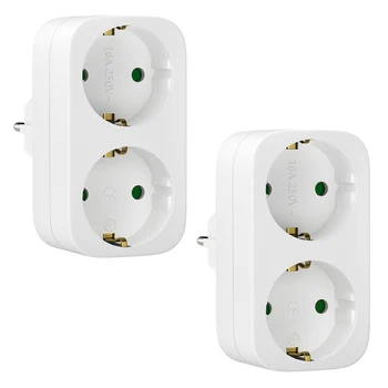 2-in-1 portable travel adapter plug socket adapter, high flame-retardant material travel household expansion socket 1