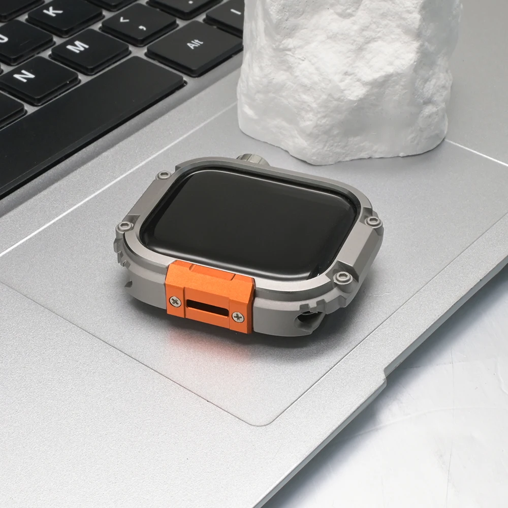Premium Alloy Bumper Protector Frame for Smartwatch - Metal + PC Protective Cover Accessory