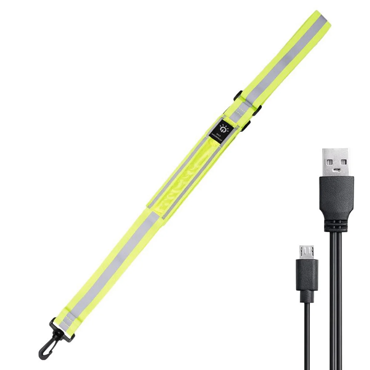 

LED Reflective Belt Walking Gear,Safety Light for Walkers At Night,Safety Rechargeable Reflective Running Gear,Green