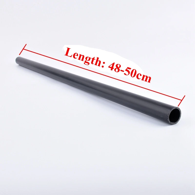 2-Piece Black PVC Hard Tube Set for Garden Irrigation and DIY Projects (50cm Length)