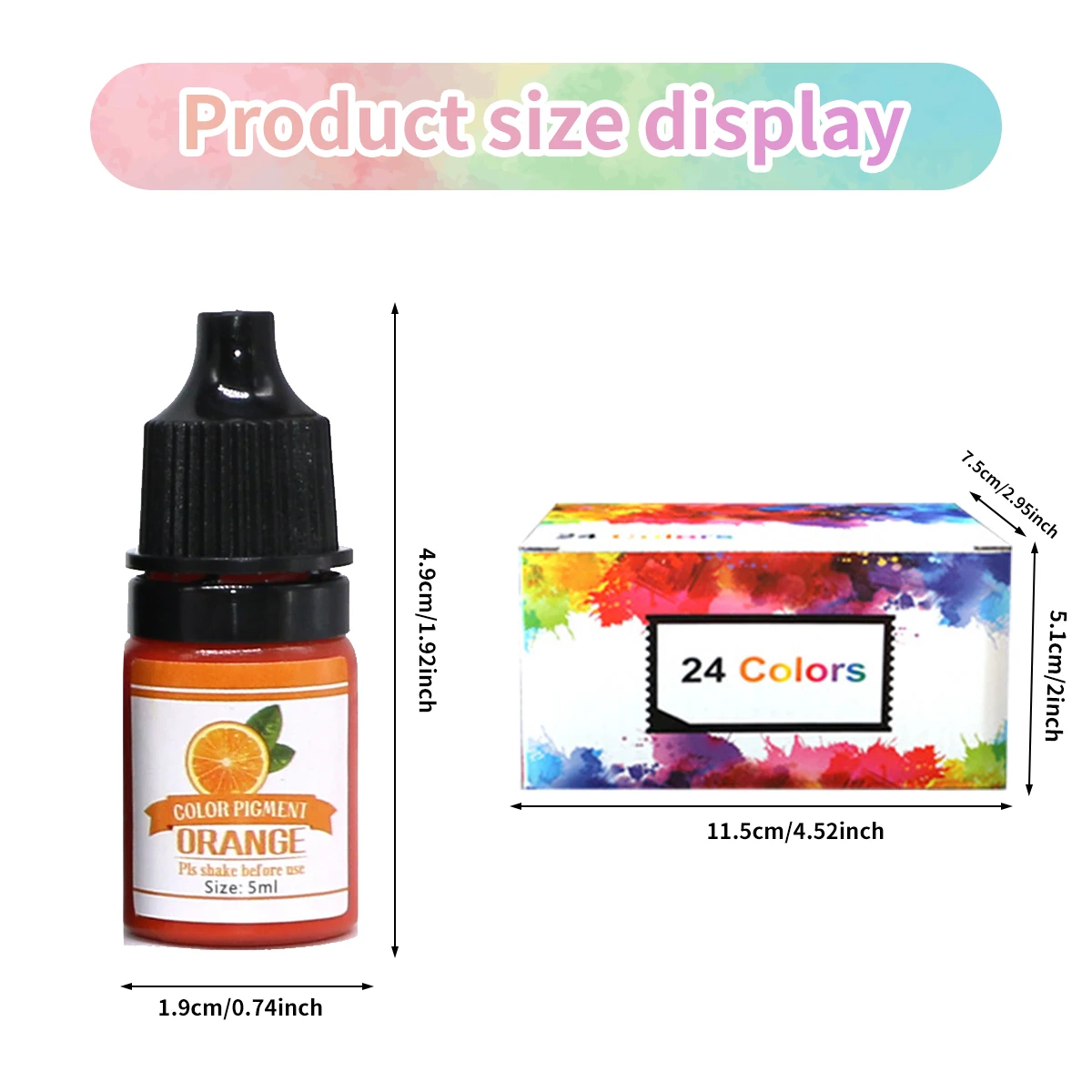 Epoxy Pigment 24 Colors 5ml Epoxy Resin Dye Liquid Resin Colorant for Art Paint Jewellery Crafts Coloring