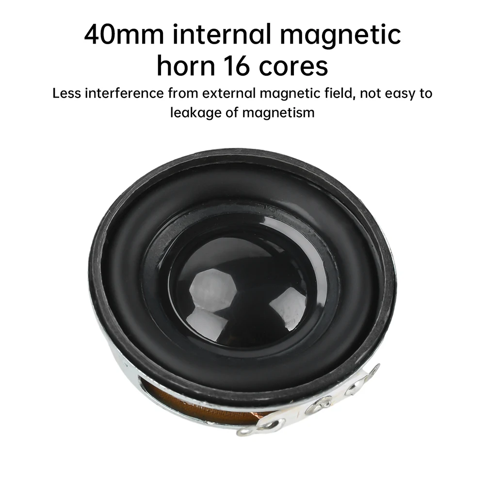 40mm 5W 스피커 16 코어 4Ω DIY 블루투스 스피커 워키 토키 멀티미디어 조기 교육 기계 용 내부 자기 경적