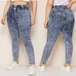 2021 calças de brim femininas extra grande moda denim calças de brim femininas super elástico jeans