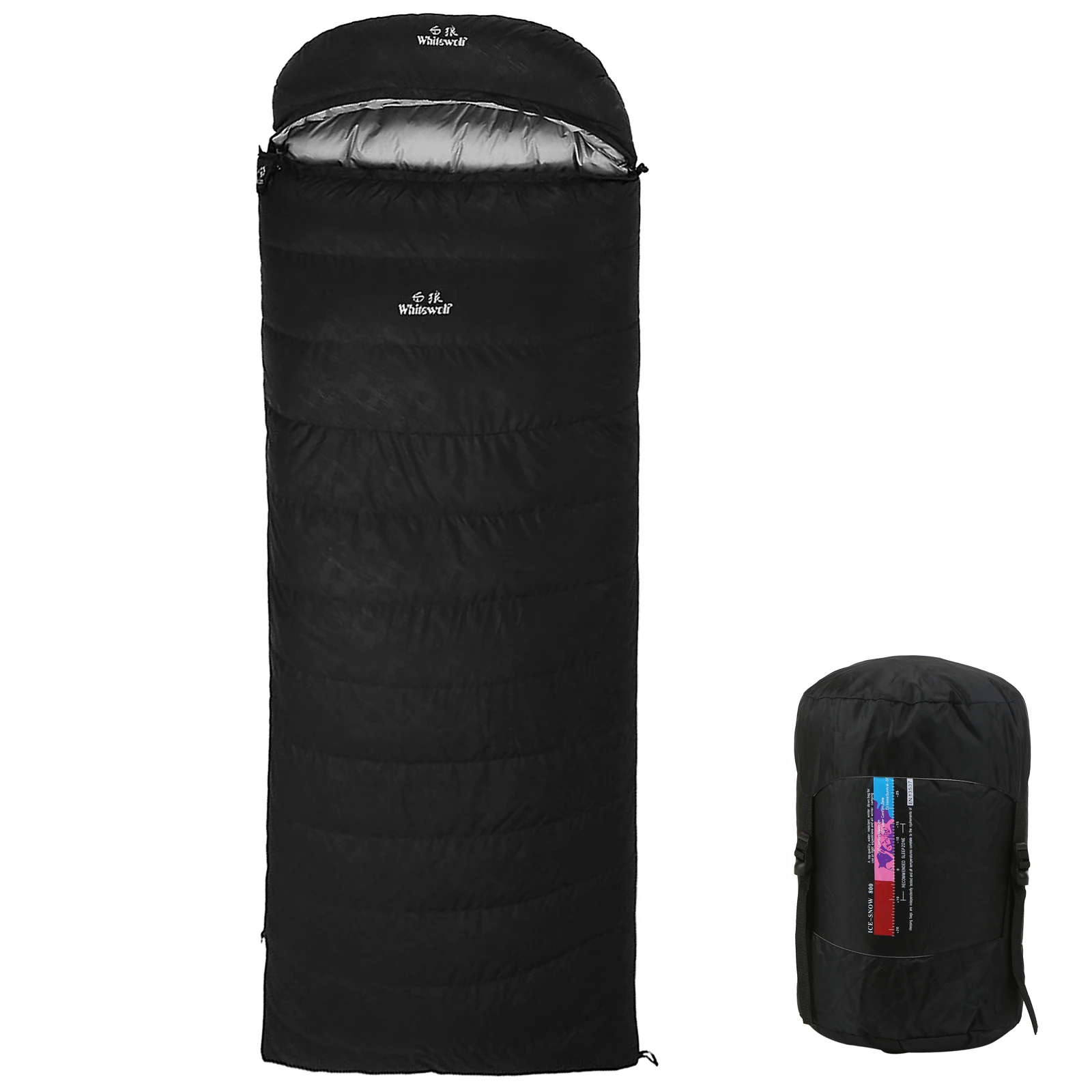 

95% White Goose Down Lightweight Sleeping Bag 210x80cm with Storage Bag Winter Sleeping Bag for Camping Hiking Traveling