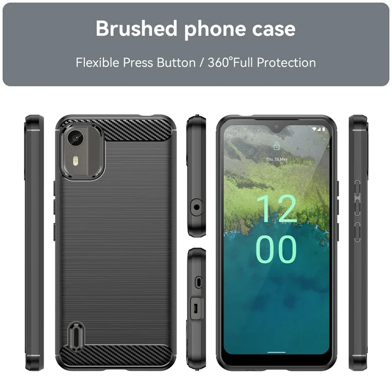 Sleek Carbon Fiber Texture Shockproof TPU Protective Case