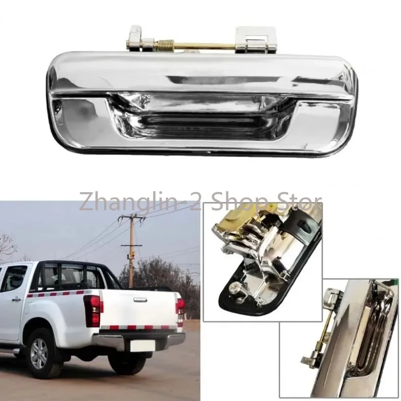1Pc use for isuzu pickup d-max back door handle tailgate handle 2002 2003 2004 2005 2006 2007 2008 2009 2010 2011 2012 chrome