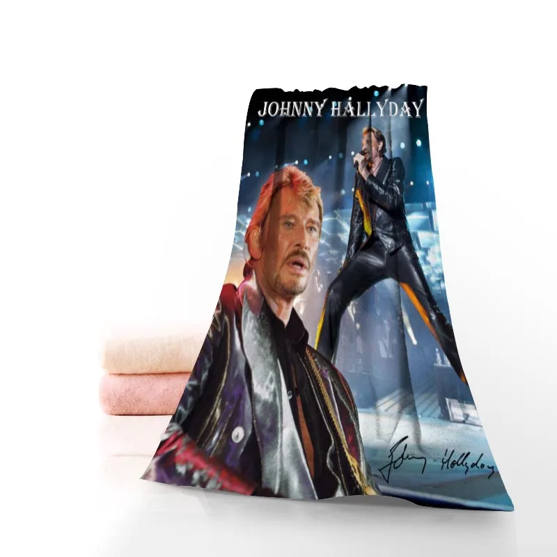 Johnny Hallyday Towel Printed Cotton Face/Bath Towels Microfiber Fabric For Kids Men Women Shower Towels 70X140cm 5