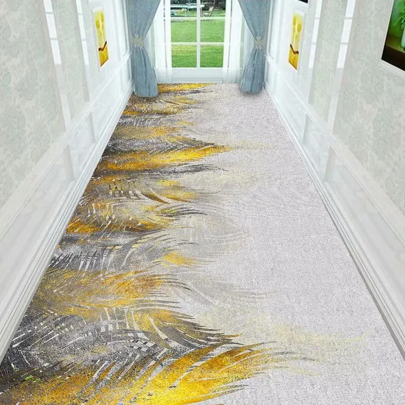 Modern Fashion Household Long Corridor Carpet Runner Home Decoration Hotel Hallway Rug Washable Villa Stairway Mats Customizable 2
