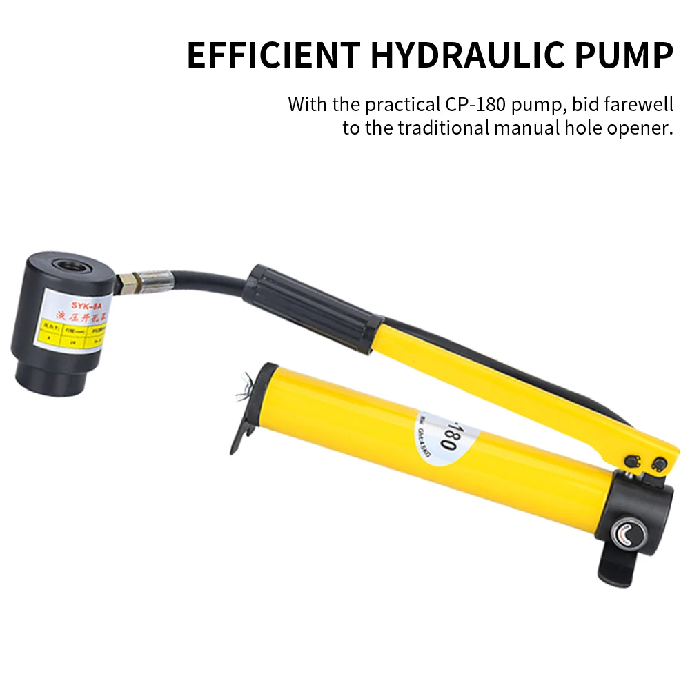 DOOROOM Hydraulic Hole Digger SYK-8 Hydraulic Hole Punch Tools 16-51mm Hole Manual Hydraulic Knockout Tool with 8A or 8B Mould 2