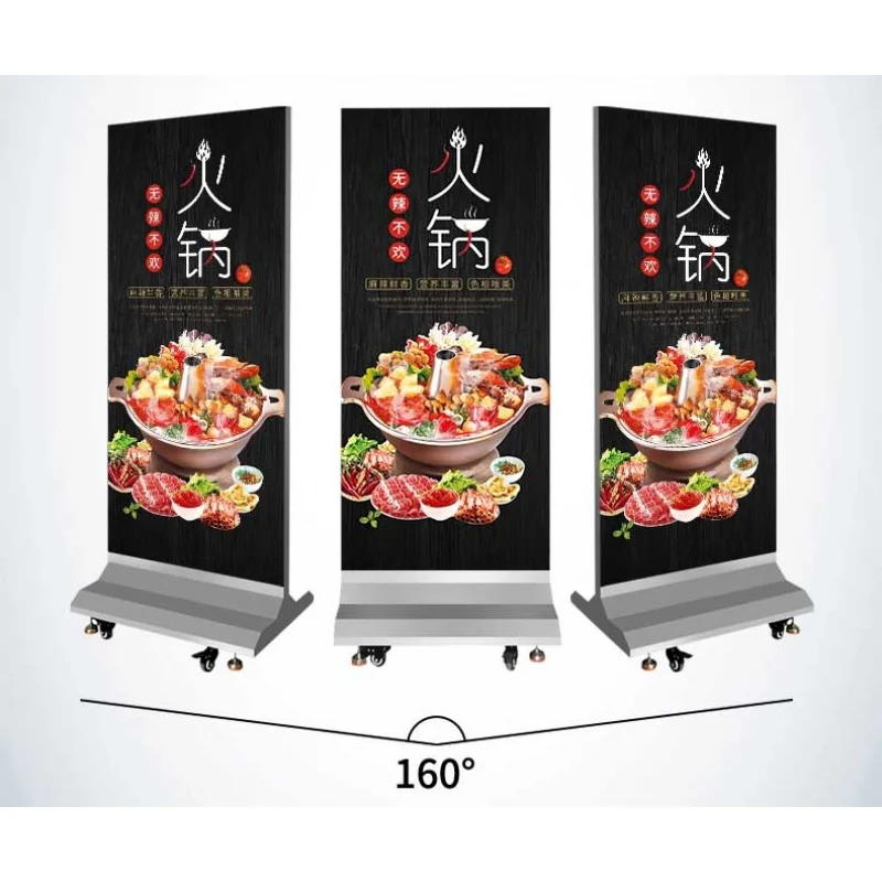 맞춤형 4K P2.5 실내 LED 디스플레이 소매점 쇼핑몰-이동식 거울 포스터 길찾기 OEM 디지털 핫 세일