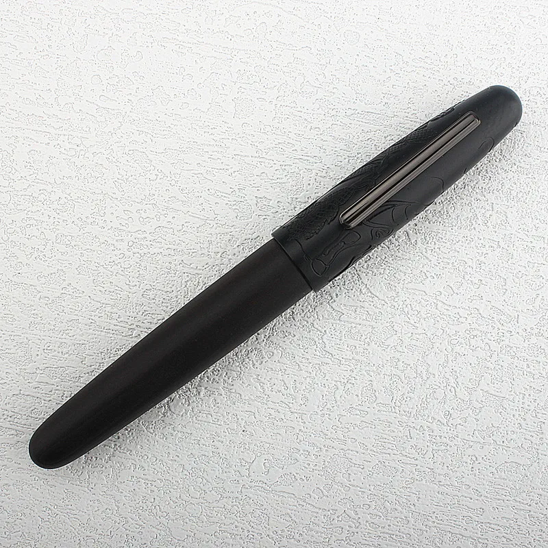 JINHAO 9056 나무 만년필, 클래식 소 선물, M/F/EF/펜촉, 에보니 학교 학생 사무 용품