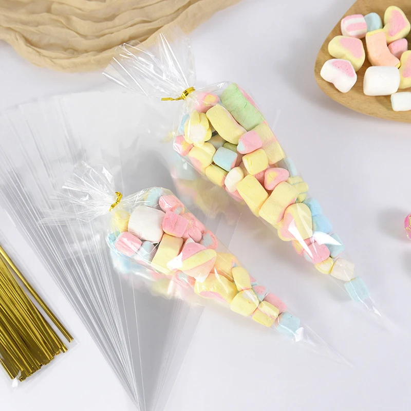 50-Pack Transparent Treat Bags